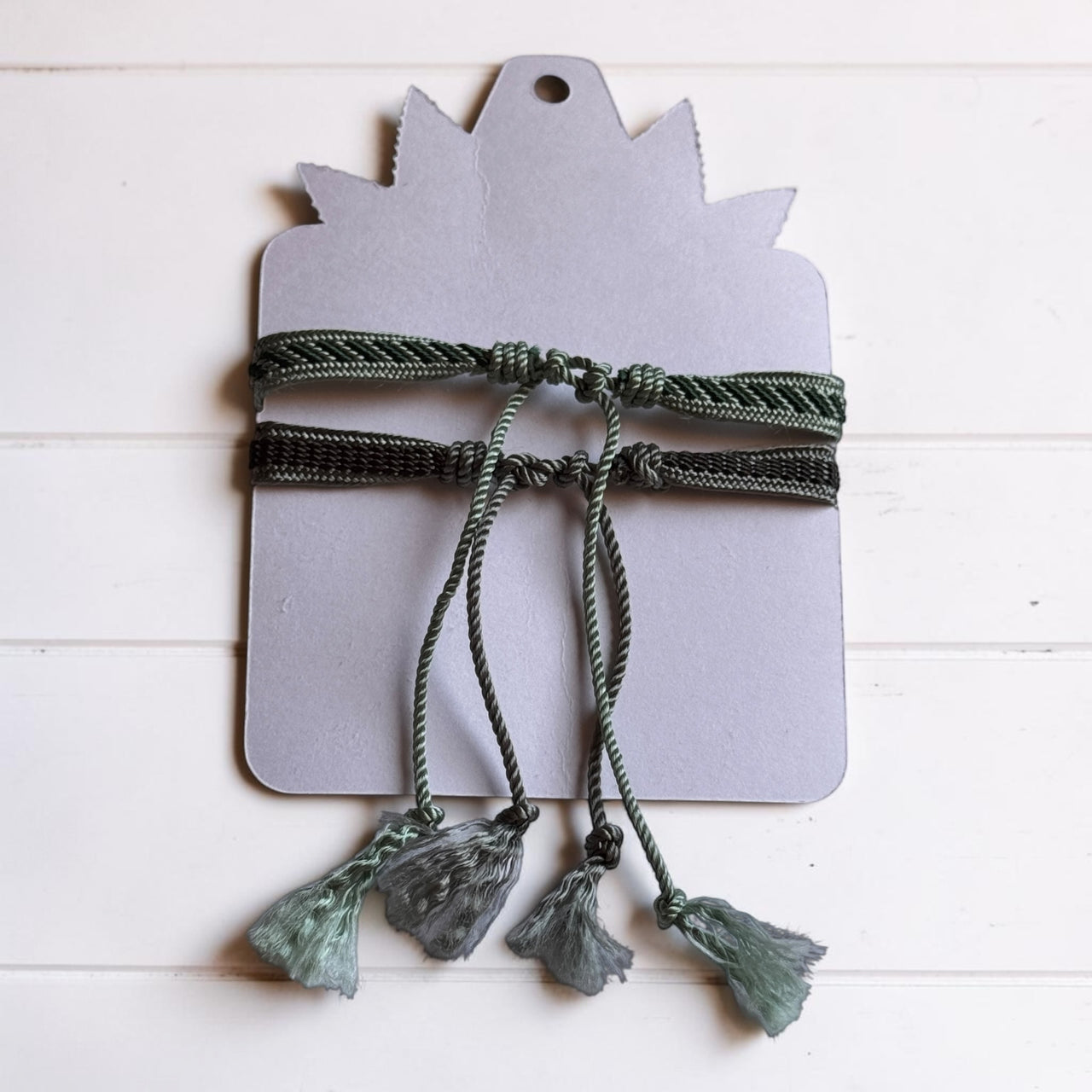 Argan Valley - Handmade Cactus Silk Bracelet - Sage Green Bangle