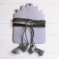 Argan Valley - Handmade Cactus Silk Bracelet - Sage Green Bangle