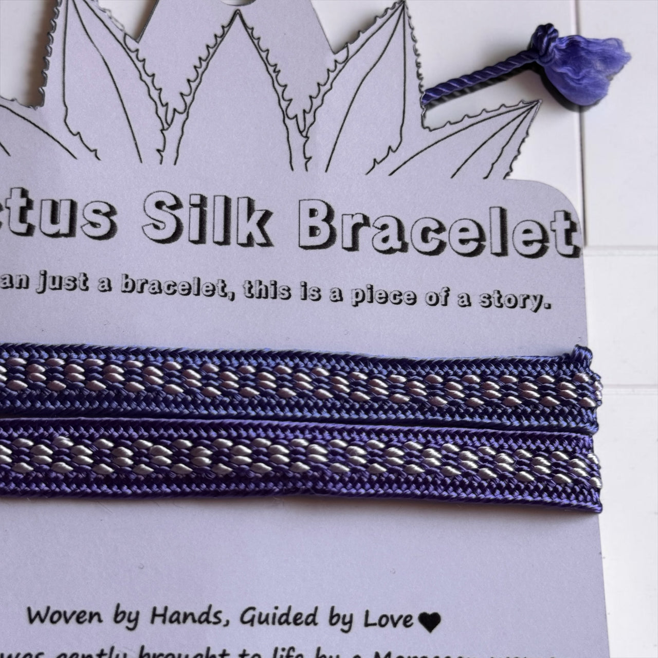 Henna Art - Handmade Cactus Silk Bracelet - Burgundy Red Bangle