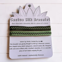 Mystic Fes - Handmade Cactus Silk Bracelet - Deep Purple Bangle
