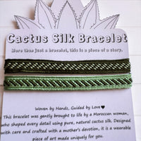 Mystic Fes - Handmade Cactus Silk Bracelet - Deep Purple Bangle