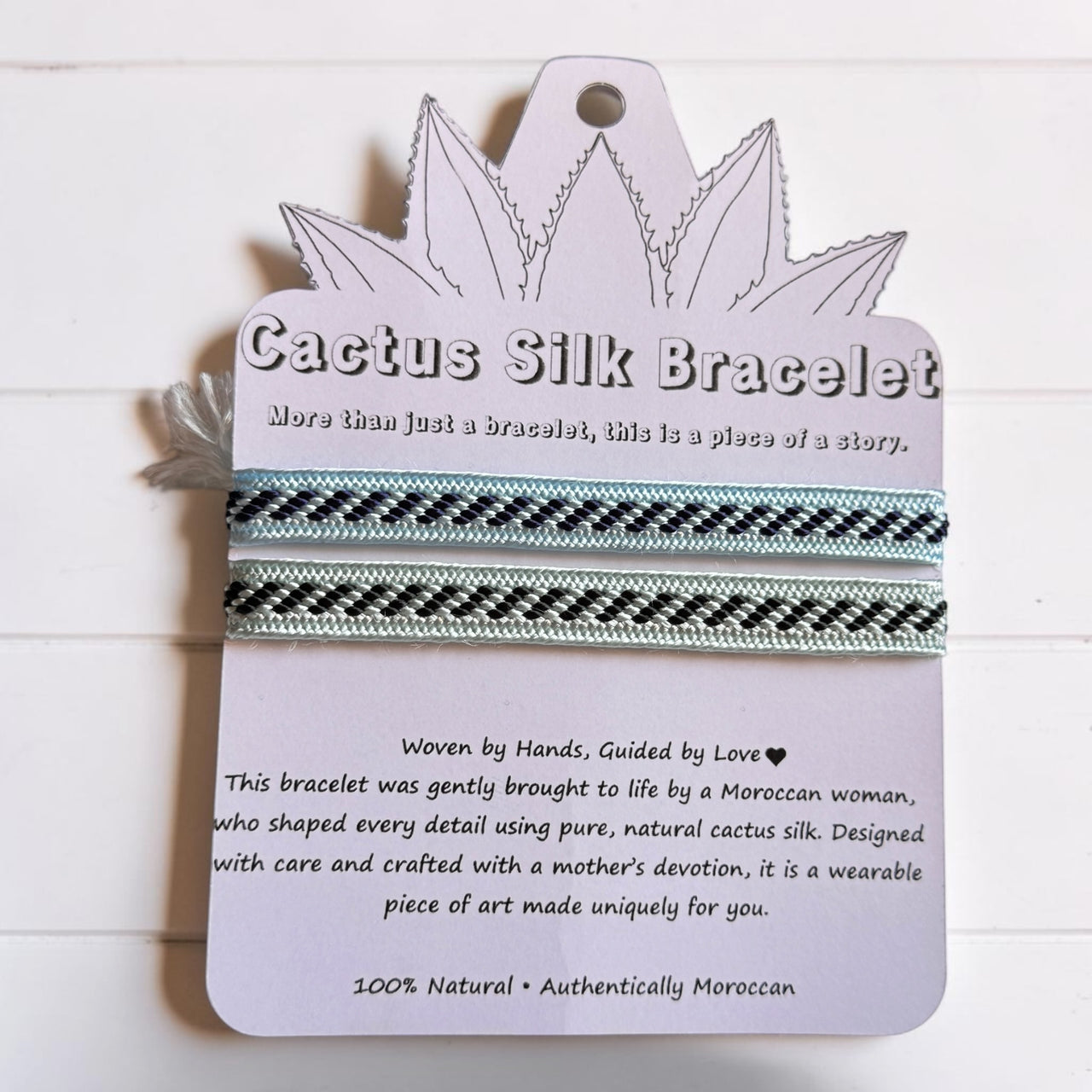 Zenata Breeze - Handmade Cactus Silk Bracelet - Turquoise Bangle