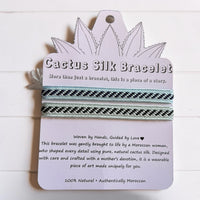 Zenata Breeze - Handmade Cactus Silk Bracelet - Turquoise Bangle