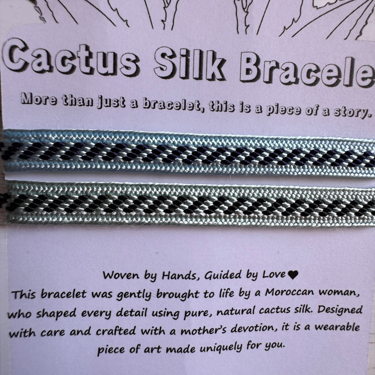 Zenata Breeze - Handmade Cactus Silk Bracelet - Turquoise Bangle