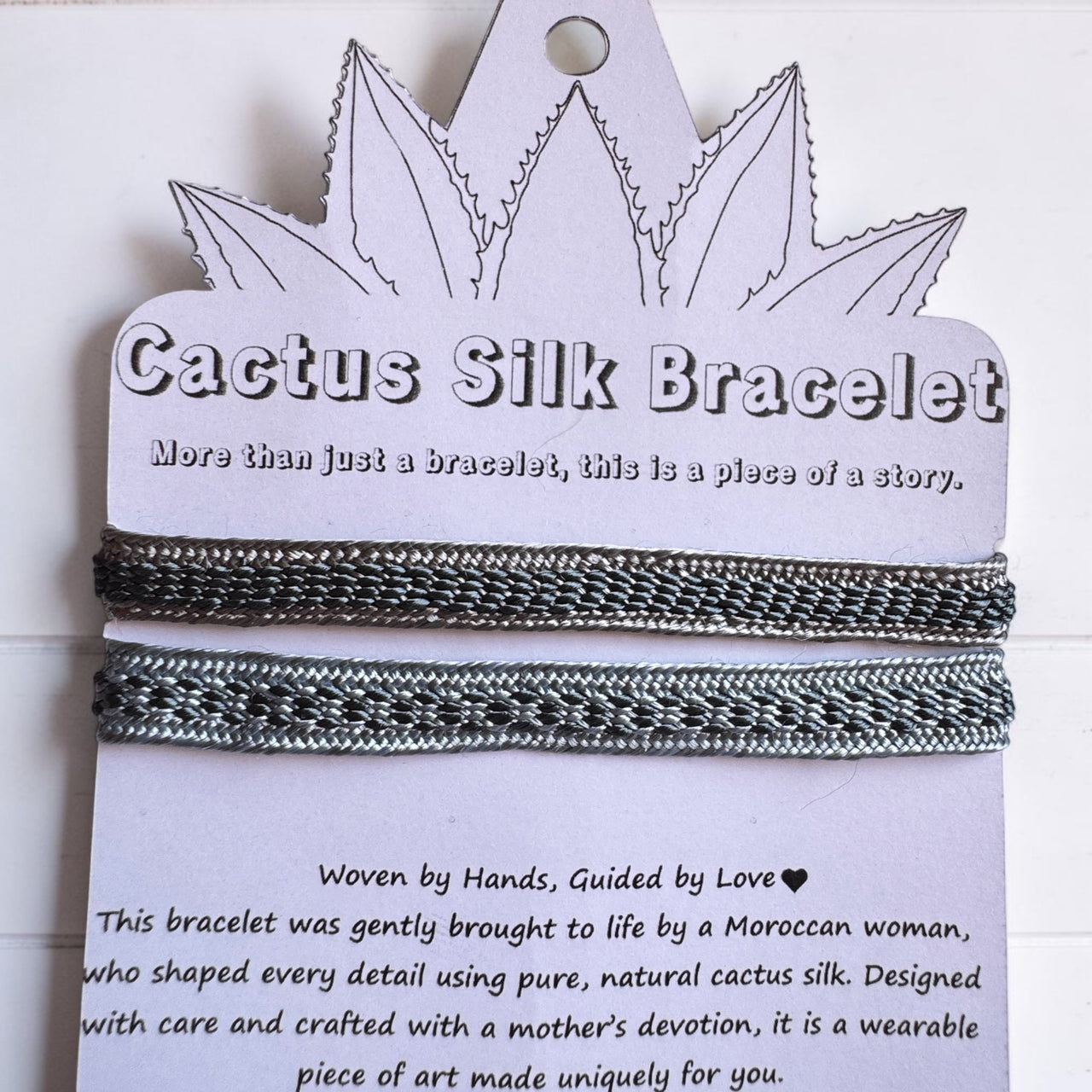 Nomad Wanderer - Handmade Cactus Silk Bracelet - Earthy Brown Bangle