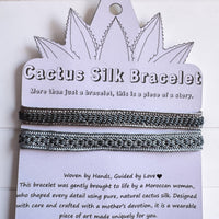 Nomad Wanderer - Handmade Cactus Silk Bracelet - Earthy Brown Bangle
