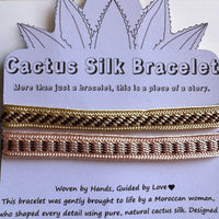 Saffron Spirit - Handmade Cactus Silk Bracelet - Mustard Yellow Bangle