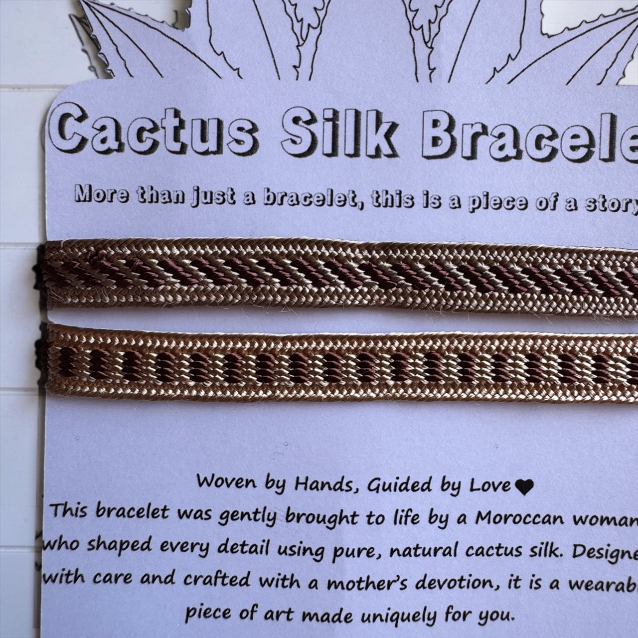 Kasbah Dusk - Handmade Cactus Silk Bracelet - Charcoal Black Bangle