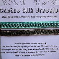 Sunset Essaouira - Handmade Cactus Silk Bracelet - Saffron Yellow Bangle