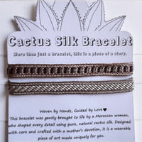 Majorelle Oasis - Handmade Cactus Silk Bracelet - Majorelle Blue Bangle