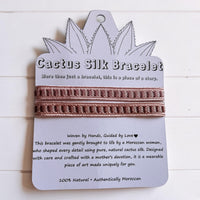 Sahara Glow - Handmade Cactus Silk Bracelet - Desert Gold Bangle