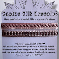 Atlas Bloom - Handmade Cactus Silk Bracelet - Marrakesh Orange Bangle
