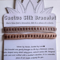 Medina Whisper - Handmade Cactus Silk Bracelet - Indigo Blue Bangle