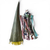 Menara Reflection - Handmade Cactus Silk Bracelet - Olive Green Bangle