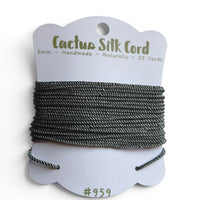 Grey Green, Cactus silk Handspun cord 100% Natural 1 mm : 959