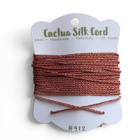 Rust Terracotta, Cactus silk Handspun cord 100% Natural 1 mm : 912