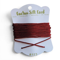 Crimson Red, Cactus silk Handspun cord 100% Natural 1 mm : 923