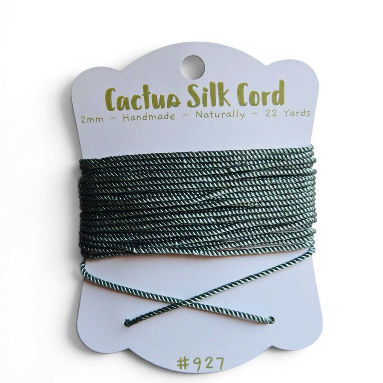 Pine Green, Cactus silk Handspun cord 100% Natural 1 mm : 927