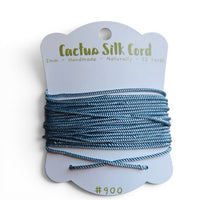 Steel Blue, Cactus silk Handspun cord 100% Natural 1 mm : 900