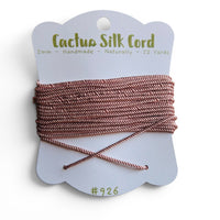 Clay Rose, Cactus silk Handspun cord 100% Natural 1 mm : 926