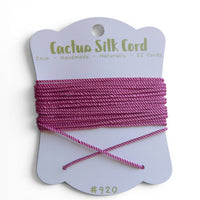 Fuchsia Pink, Cactus silk Handspun cord 100% Natural 1 mm : 920