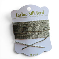 Olive Sage, Cactus silk Handspun cord 100% Natural 1 mm : 904