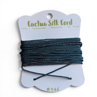 Petrol Teal, Cactus silk Handspun cord 100% Natural 1 mm : 946