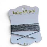 Slate Blue Grey, Cactus silk Handspun cord 100% Natural 1 mm : 931