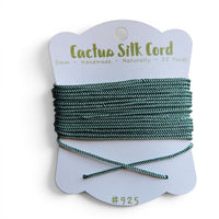 Teal Green, Cactus silk Handspun cord 100% Natural 1 mm : 925