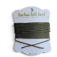 Dark Olive, Cactus silk Handspun cord 100% Natural 1 mm : 913