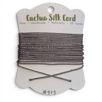 Warm Grey, Cactus silk Handspun cord 100% Natural 1 mm : 915