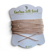Champagne Blush, Cactus silk Handspun cord 100% Natural 1 mm : 947