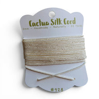 Cream Ivory, Cactus silk Handspun cord 100% Natural 1 mm : 928
