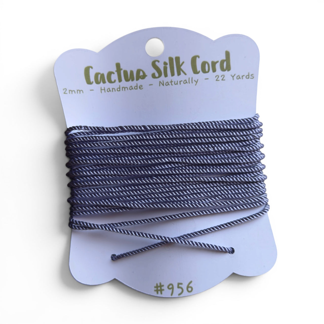 Slate Blue, Cactus silk Handspun cord 100% Natural 1 mm : 956