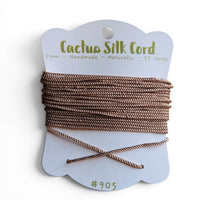 Caramel Brown, Cactus silk Handspun cord 100% Natural 1 mm : 905