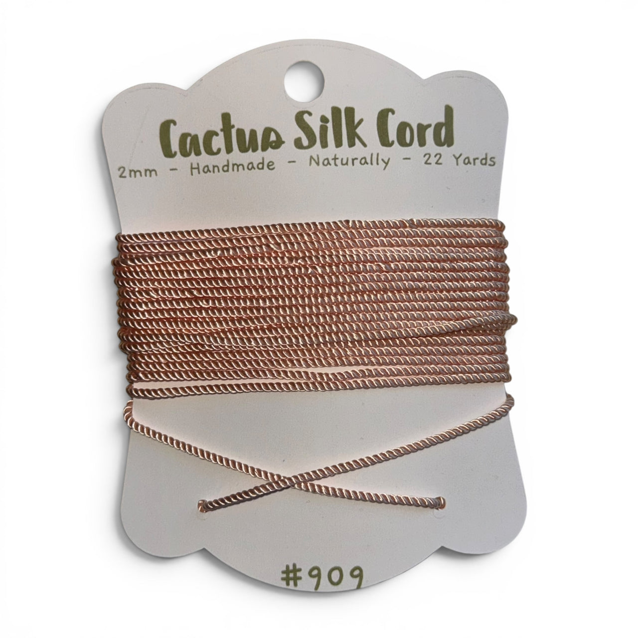 Copper Tan, Cactus silk Handspun cord 100% Natural 1 mm : 909