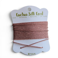 Dusty Salmon, Cactus silk Handspun cord 100% Natural 1 mm : 949