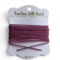 Berry Magenta, Cactus silk Handspun cord 100% Natural 1 mm : 941