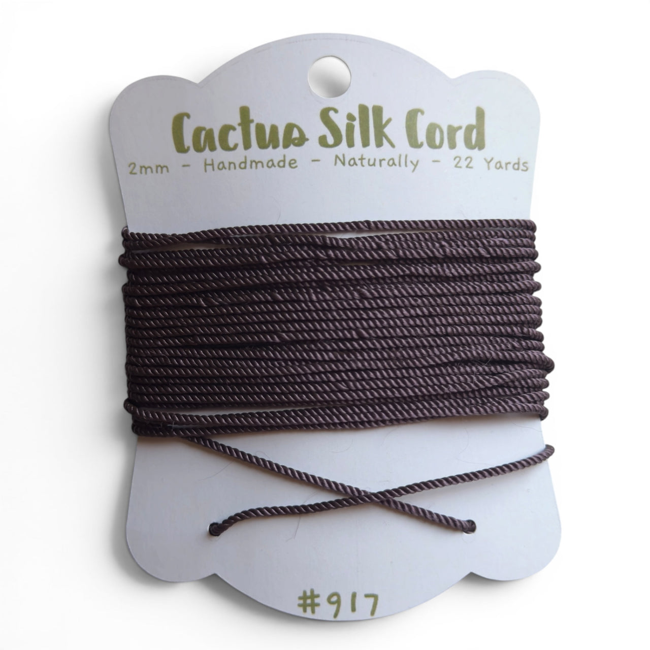 Plum Brown, Cactus silk Handspun cord 100% Natural 1 mm : 917