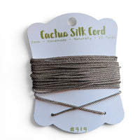 Mushroom Taupe, Cactus silk Handspun cord 100% Natural 1 mm : 919