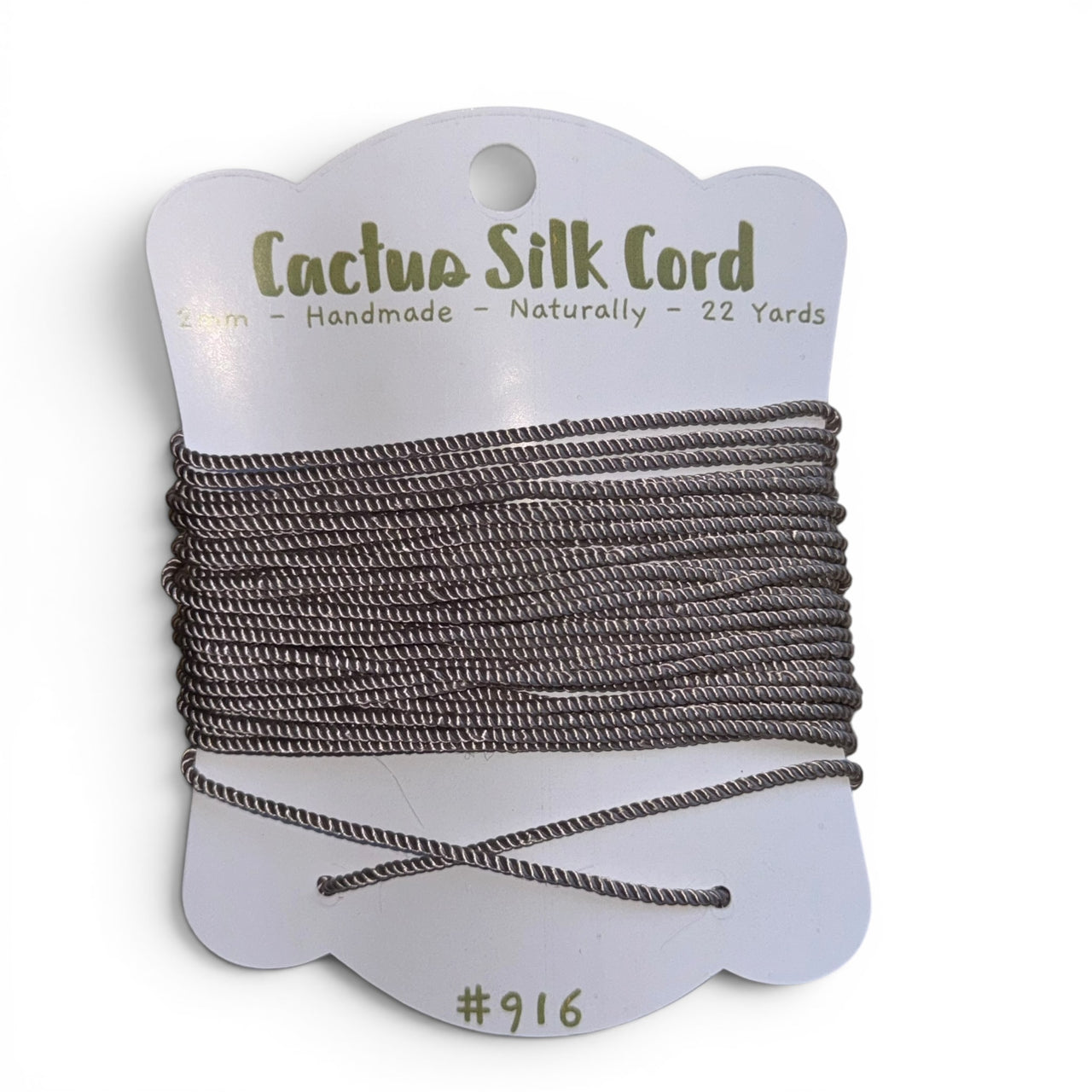 Greige, Cactus silk Handspun cord 100% Natural 1 mm : 916