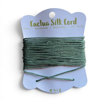 Green, Cactus silk Handspun cord 100% Natural 1 mm : 918