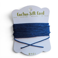 Cobalt Blue, Cactus silk Handspun cord 100% Natural 1 mm : 921