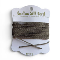 Olive Brown, Cactus silk Handspun cord 100% Natural 1 mm : 922