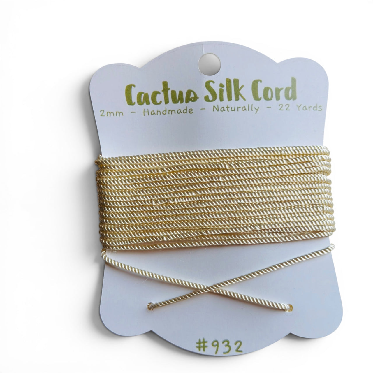 Wheat Gold, Cactus silk Handspun cord 100% Natural 1 mm : 932