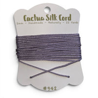 Mauve Grey, Cactus silk Handspun cord 100% Natural 1 mm : 942