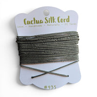 Grey Brown, Cactus silk Handspun cord 100% Natural 1 mm : 935