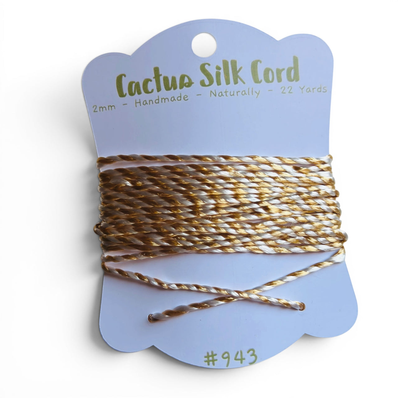 Gold Tan Mix, Cactus silk Handspun cord 100% Natural 1 mm : 943
