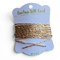 Gold Tan Mix, Cactus silk Handspun cord 100% Natural 1 mm : 943