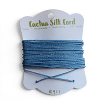 Denim Blue, Cactus silk Handspun cord 100% Natural 1 mm : 911